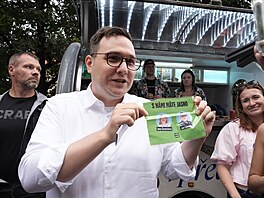 Pedvolební akce koalice SPOLU se zmnila v demonstraci propalestinských...