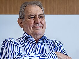 Bývalý prezident Milo� Zeman p�i rozhovoru pro iDNES.cz (6. 8. 2025)