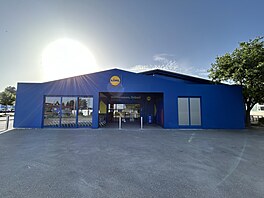 Nmecký Lidl ve mst Lottstetten. (30. ervence 2025)