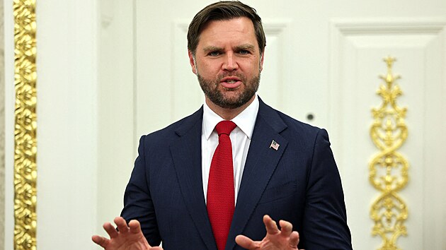 Americký viceprezident J.D. Vance v Bílém dom� (6. srpna 2025)