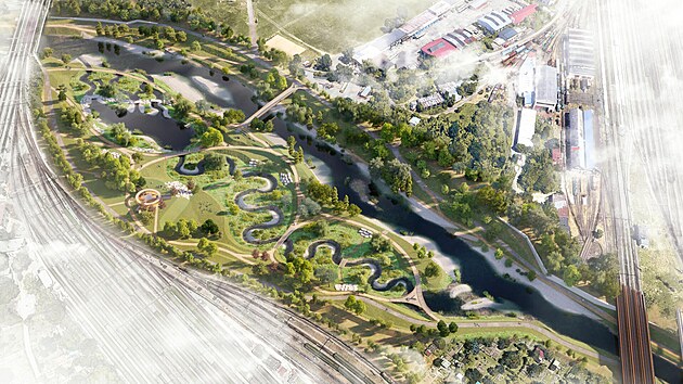 Povodov park na Svratce.