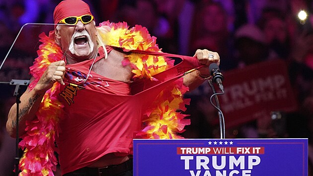 Hulk Hogan pi prezidentsk kampani Donalda Trumpa v jnu 2024