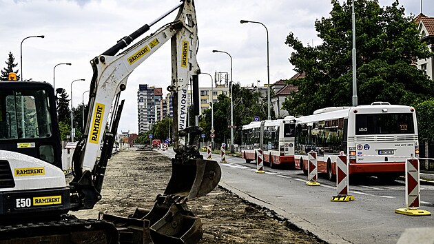 V�stavba nov� tramvajov� trat� do pra�sk�ch Male�ic byla zah�jena. (30. �ervence 2025)