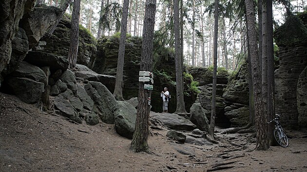 Toulovcovy Ma�tale u Prose�e na Chrudimsku jsou tvo�eny soustavou skalnat�ch �dol�, kter� tu vyhloubily pramenn� toky a pobo�ky Novohradky.