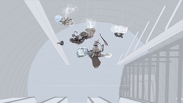 Vizualizace budouc stanice metra D Pankrc.