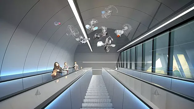 Vizualizace budouc stanice metra D Pankrc.