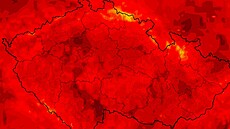 Teplotní maxima. (sobota 9. srpna 2025)