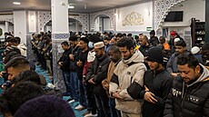 Muslimové se modlí v me�it� v Madridu b�hem svatého m�síce Ramadánu. (26....