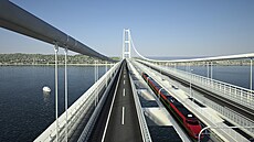 Vizualizace ukazuje, jak bude vypadat most spojující italskou pevninu se...