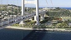 Vizualizace ukazuje, jak bude vypadat most spojující italskou pevninu se...