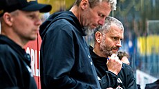 Trenérský trojlístek Litvínova, zleva Franti�ek Ptá�ek, Jakub Petr a hlavní...