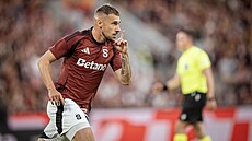 Matj Ryne slaví sparanský gól, který ale nakonec nebyl kvli ofsajdu uznán.