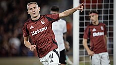 Jan Kuchta oslavuje gól