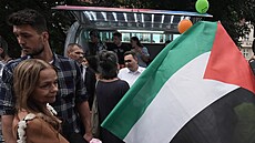 Pedvolební akce koalice SPOLU se zmnila v demonstraci propalestinských...