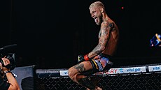 Radek Rou�al po výh�e nad Adrianem Hamerskim na Oktagonu na �tvanici.