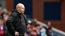 Trenér Plzn Miroslav Koubek bhem zápasu proti Rangers