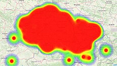 Výpadek operátora O2 (8. 8. 2025)