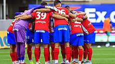 Fotbalisté Zbrojovky Brno ped derby s Artisem.