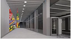 Vizualizace budoucí stanice metra D Nádra�í Kr�