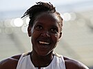 Ke�anka Faith Kipyegonová vyhrála závod na 3000 metr� v Chorzów� druhým...