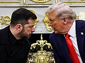 Ukrajinský prezident Volodymyr Zelenskyj navtívil amerického prezidenta...