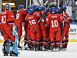 Hlinka Gretzky Cup hokejist do 18 let: utkání o 5. místo. etí hokejisté...