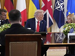 Americký prezident Donald Trump jedná s lídry evropských zemí, mimo jiné s...