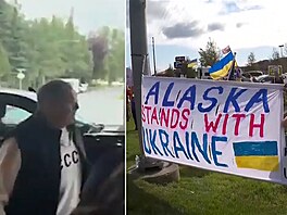 Ruská delegace je na Aljace, v Anchorage protestovali na podporu Ukrajiny