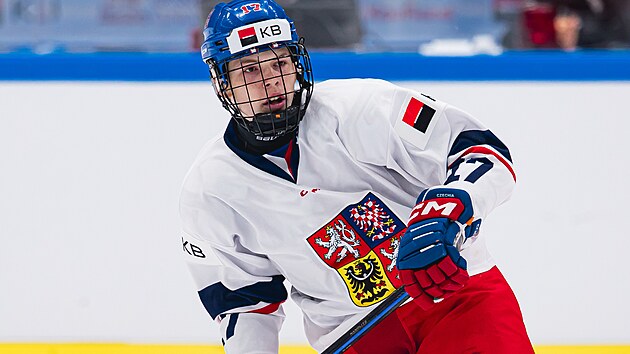 Hokejový úto�ník Michal Hartl b�hem Hlinka Gretzky Cupu v Brn�. (2025)