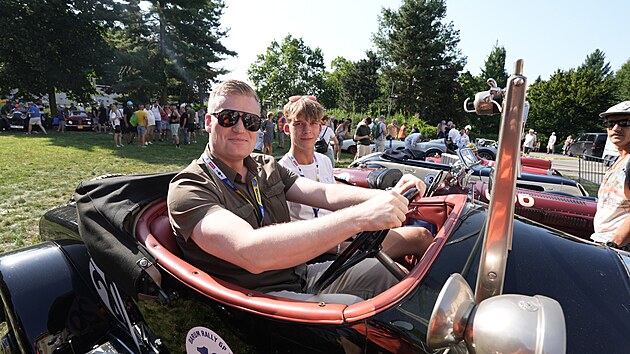 Europoslanec Filip Turek na závod� Barum Czech Rally ve Zlín�. (15. srpna 2025)
