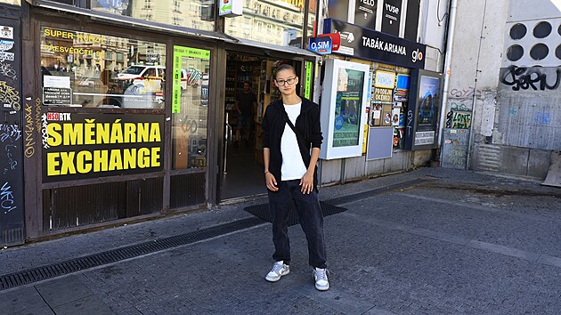 Test prodeje alkoholu a cigaret mladistvm. Tabk Ariana u hlavnho ndra v Brn. (5. srpna 2025)