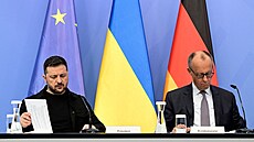 Volodymyr Zelenskyj a Friderich Merz v Berlín (13. srpna 2025)