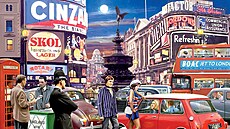 Na snímku je zachycena reklama s moderním logem, kterak dominuje slavnému...