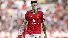 Benjamin eko v dresu Manchesteru United v zápase proti Arsenalu.