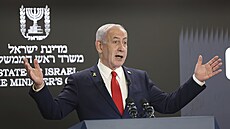 Izraelský premiér Benjamin Netanjahu na tiskové konferenci v Jeruzalém uvedl,...