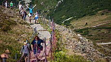 Snka zaila za slunného dne nápor turist (13. srpna 2025).