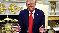 Americký prezident Donald Trump v Bílém dom�. (18. srpna 2025)