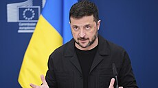 Ukrajinský prezident Volodymyr Zelenskyj se ú�astní videokonference s...