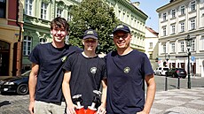 Dobrovolní hasi�i v centru Prahy