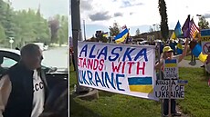 Ruská delegace je na Aljace, v Anchorage protestovali na podporu Ukrajiny