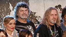 Ivana Jire�ová, Petr Dopita a Josef Vojtek b�hem p�edstavení muzikálu �as r��í...