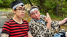 Luká� Duy Anh Tran a Robert Miklu� p�i natá�ení filmu Tony má plán