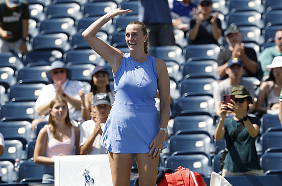 Petra Kvitová se louí s fanouky po svém posledním zápase kariéry na US Open.