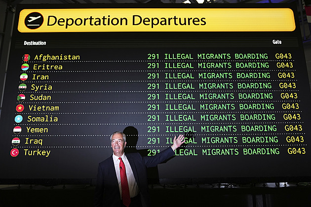 Farage chce deportovat přes půl milionu migrantů, zemím zaplatit miliardy