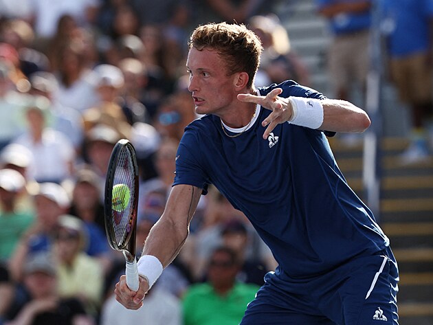 Ji Leheka bojuje v prvnm kole US Open.