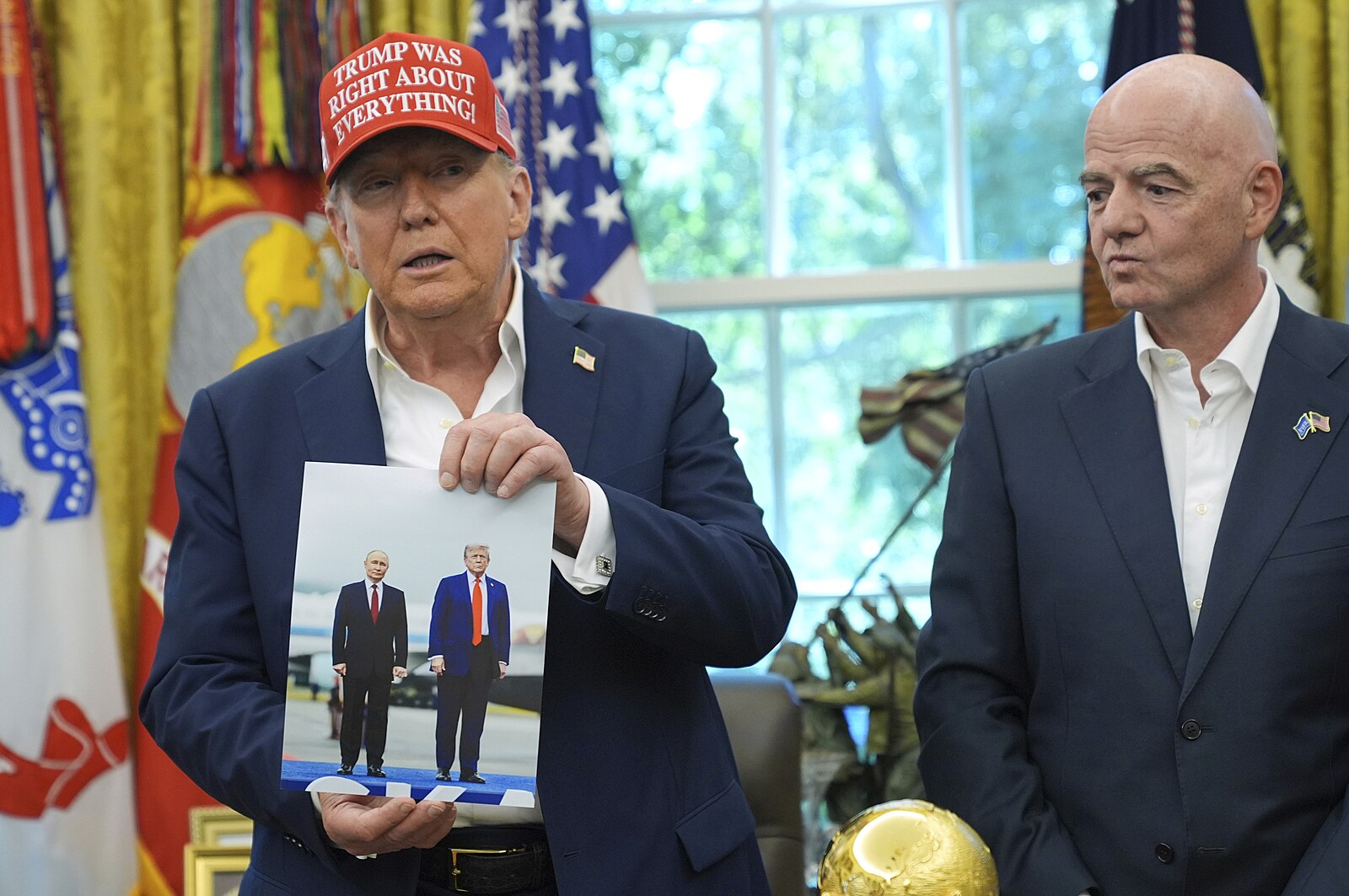 Mistrovství světa v komplimentech. Infantino je fantastický, prohlásil Trump | Sport