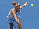 Maria Bouzková b�hem semifinále turnaje v Monterrey