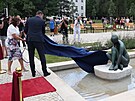 Odhalen sochy Pramen ivota na nov kolond v Lznch Darkov v Karvin. (20....