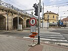 Uzavrka prjezdu pod elezninm viaduktem na Kenov ulici pobl brnnskho...