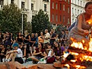 Pi podn pespn s tborkem pmo na nmst Svobody v Brn se Vojtch...